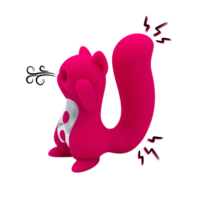 Screaming Squirrel Dual Motor Air Pulse & G-Spot Vibrator