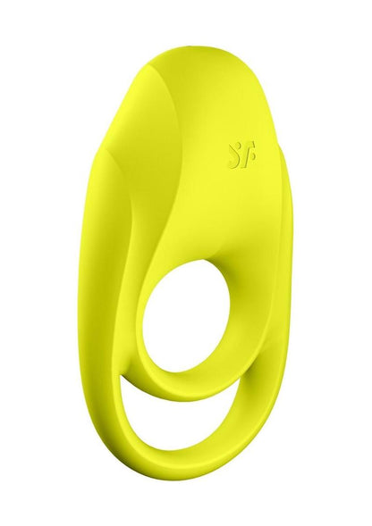 Satisfyer Spectacular Duo Silicone Vibrating C Ring - Neon Yellow