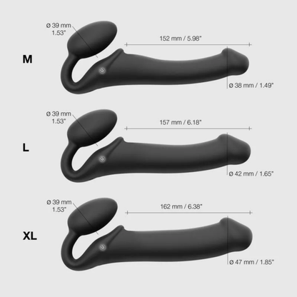 Bendable Vibrating Strapless Strap-On